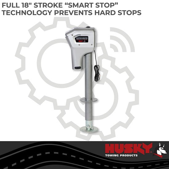 Super Brute Electric Tongue Jack, 5000 lb w/Remote- Silver