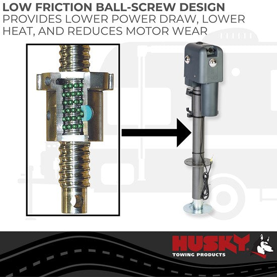 Brute Electric Tongue Jack, 4500 lb- Silver