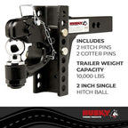 Adjustable Ball Mount / Pintle Combo Kit, 2-5/16" Ball