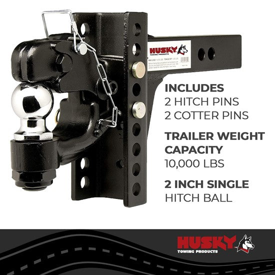 Adjustable Ball Mount / Pintle Combo Kit, 2-5/16" Ball
