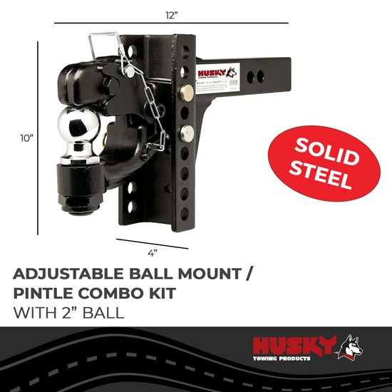 Adjustable Ball Mount / Pintle Combo Kit, 2-5/16" Ball