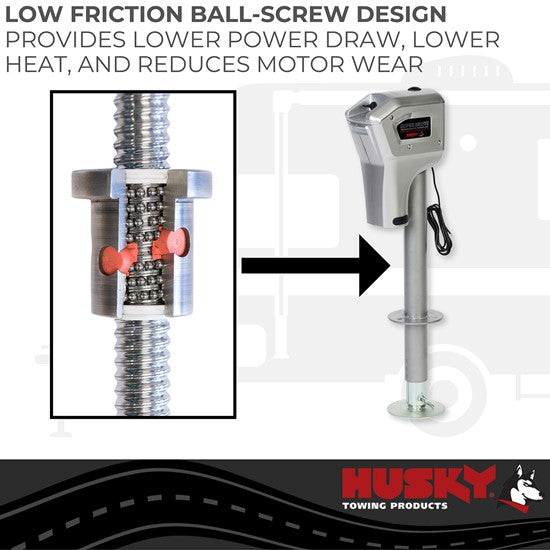 Super Brute Electric Tongue Jack, 5000 lb w/Remote- Silver