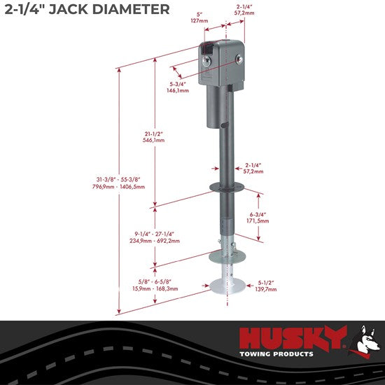 Brute Electric Tongue Jack, 4500 lb- Silver