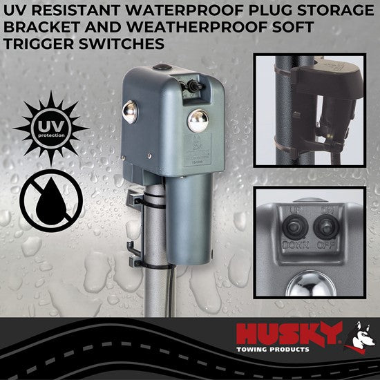 Brute Electric Tongue Jack, 4500 lb- Silver